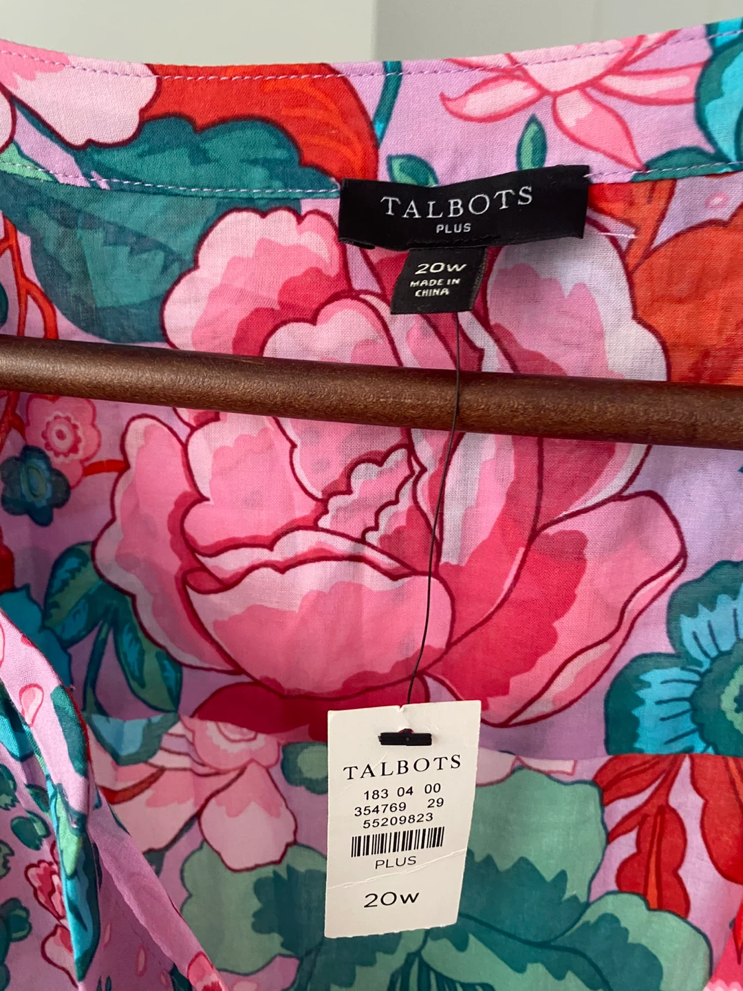 Talbots Plus Floral Print Button-Up Midi Dress 20W - photo 5