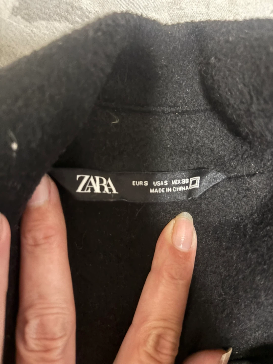 ZARA Black Wool Blend Overcoat - photo 2