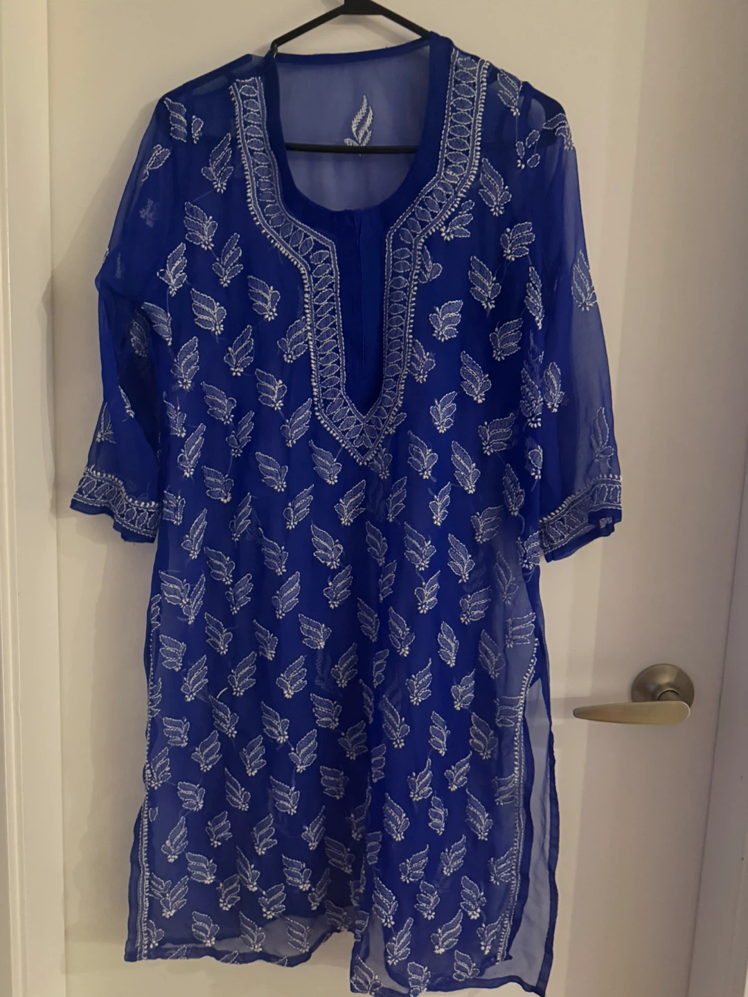 Blue ChikanKari Kurta