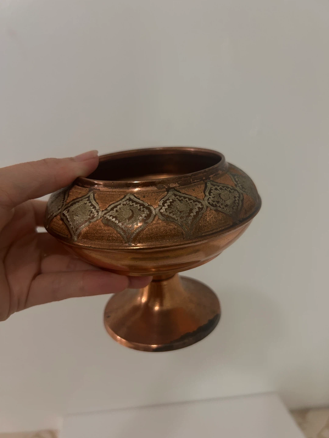 Decorative Copper Teapot and Stand Set - photo 3