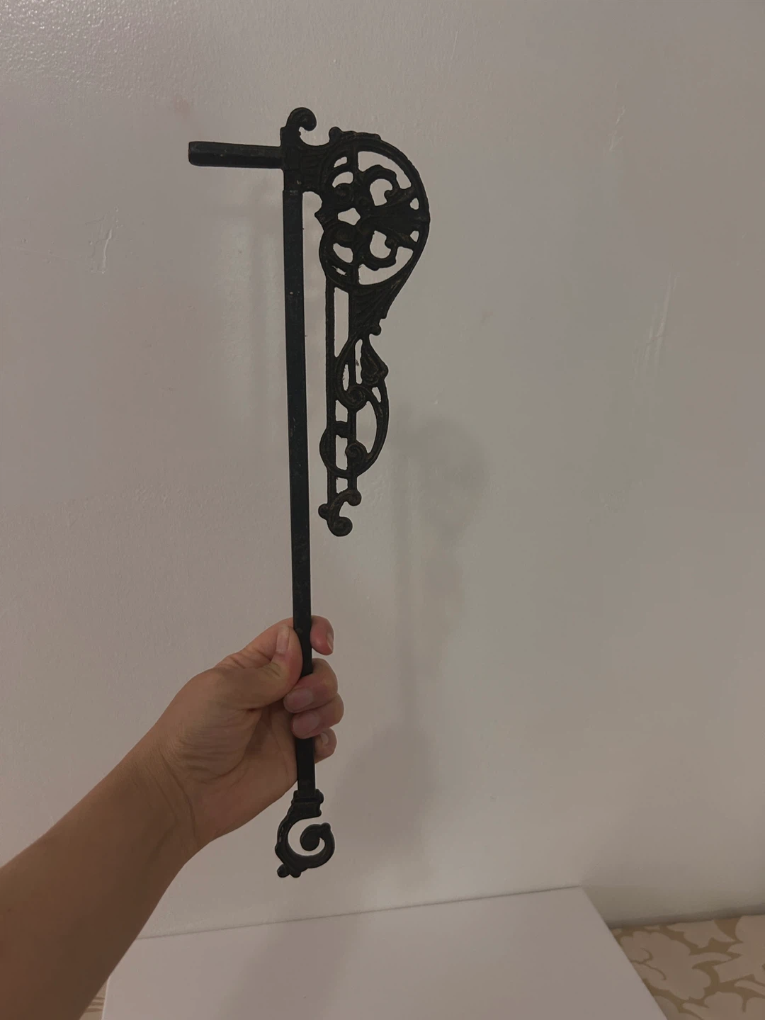 Ornate Black Metal Wall Hook
