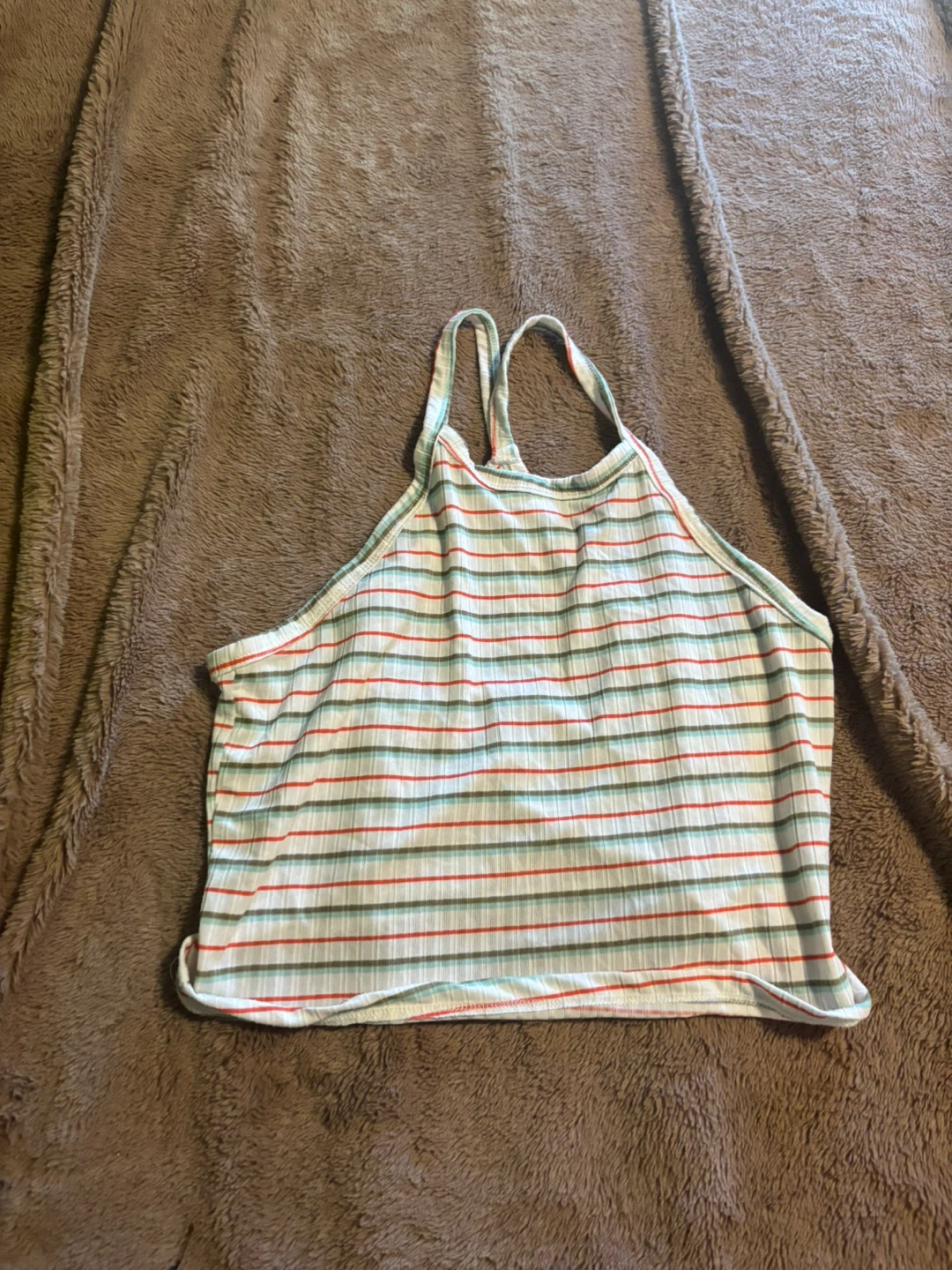 Basic Collection Striped Halter Tank Top - XL/TG