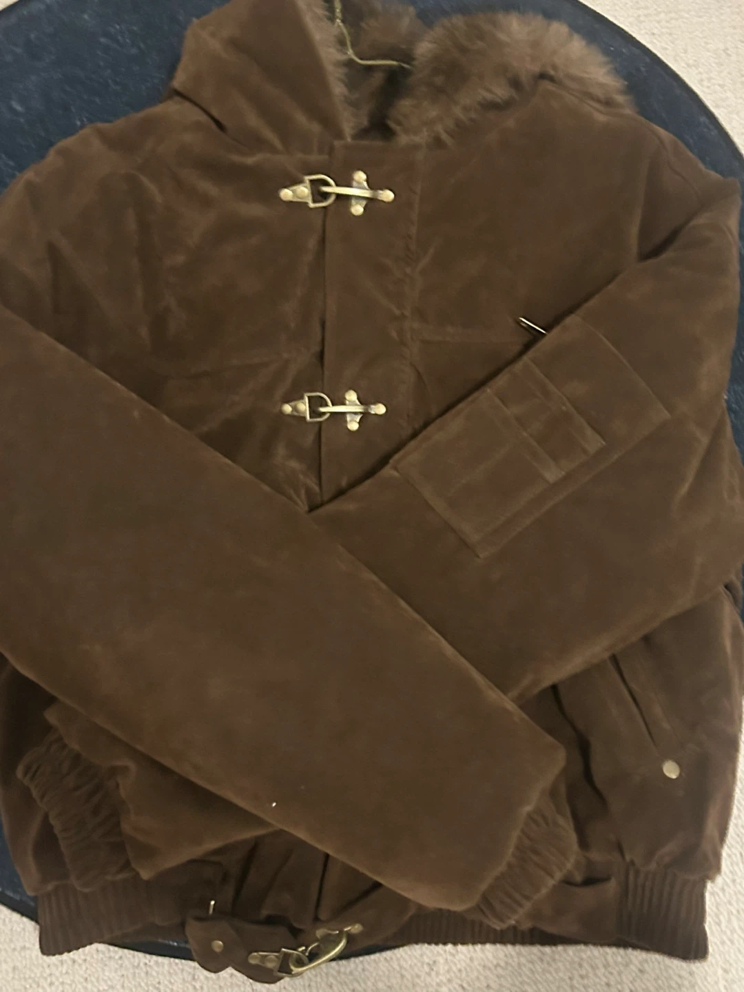 Brown Suede Bomber Jacket - photo 2