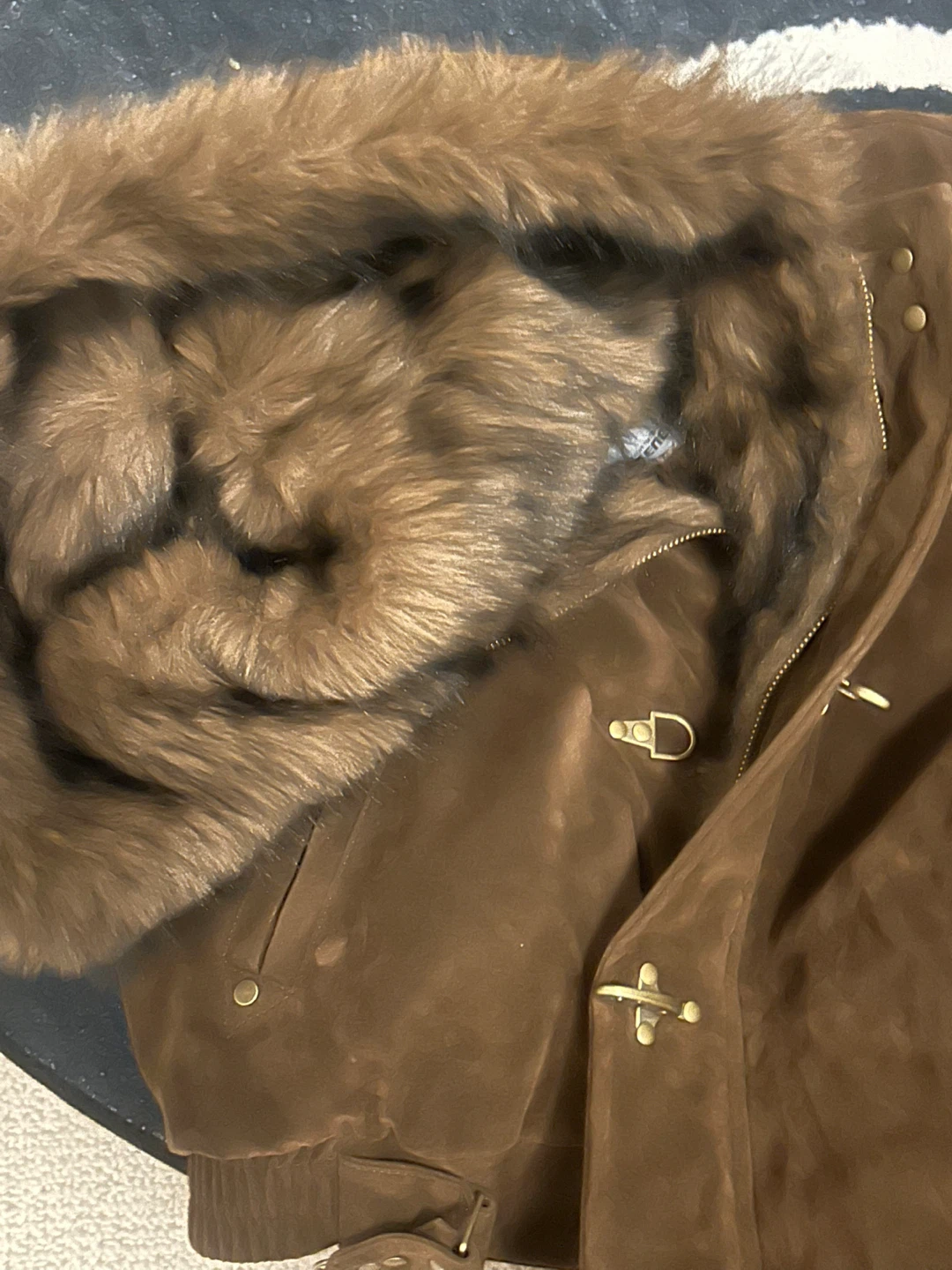 Brown Suede Bomber Jacket - photo 4