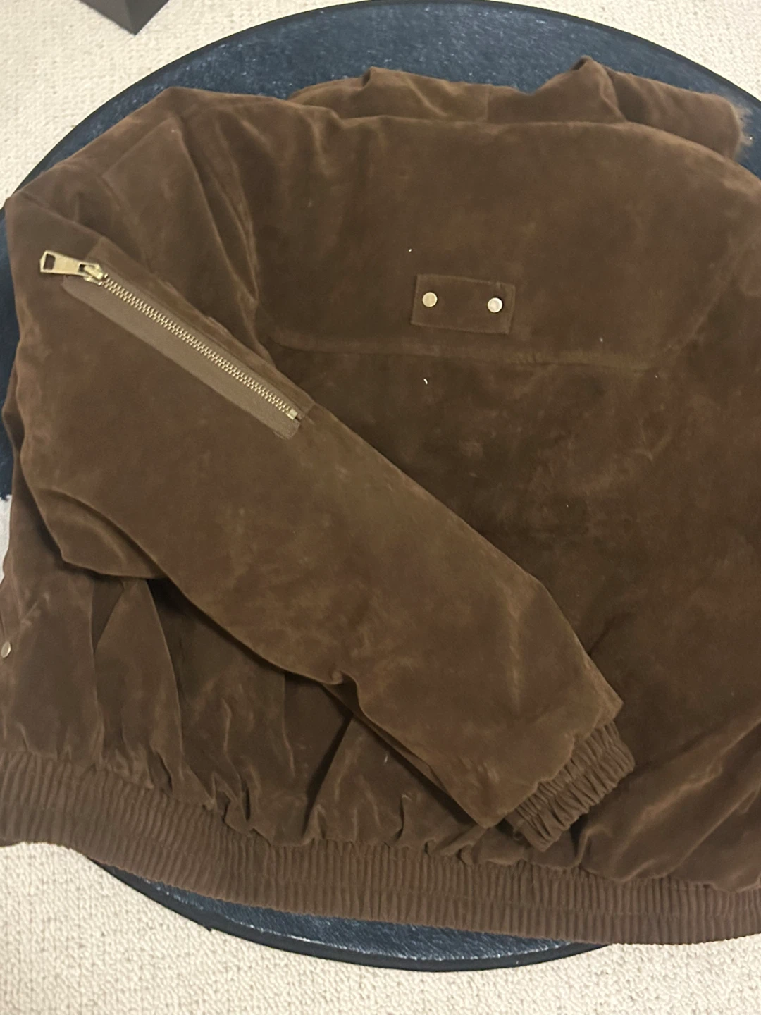 Brown Suede Bomber Jacket - photo 5