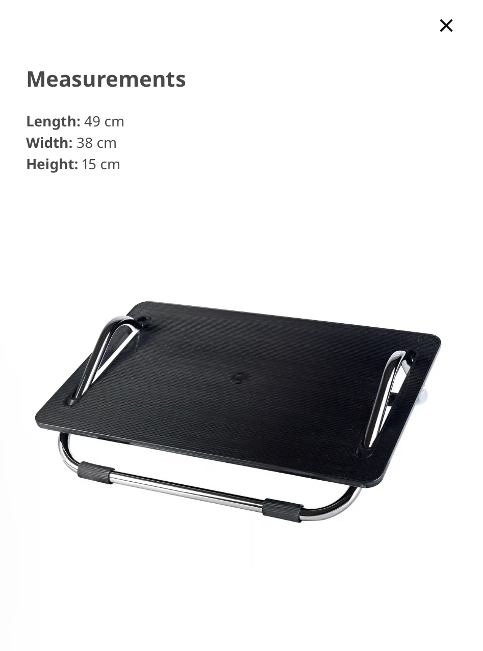 Ikea DAGOTTO Foot-Rest, Black