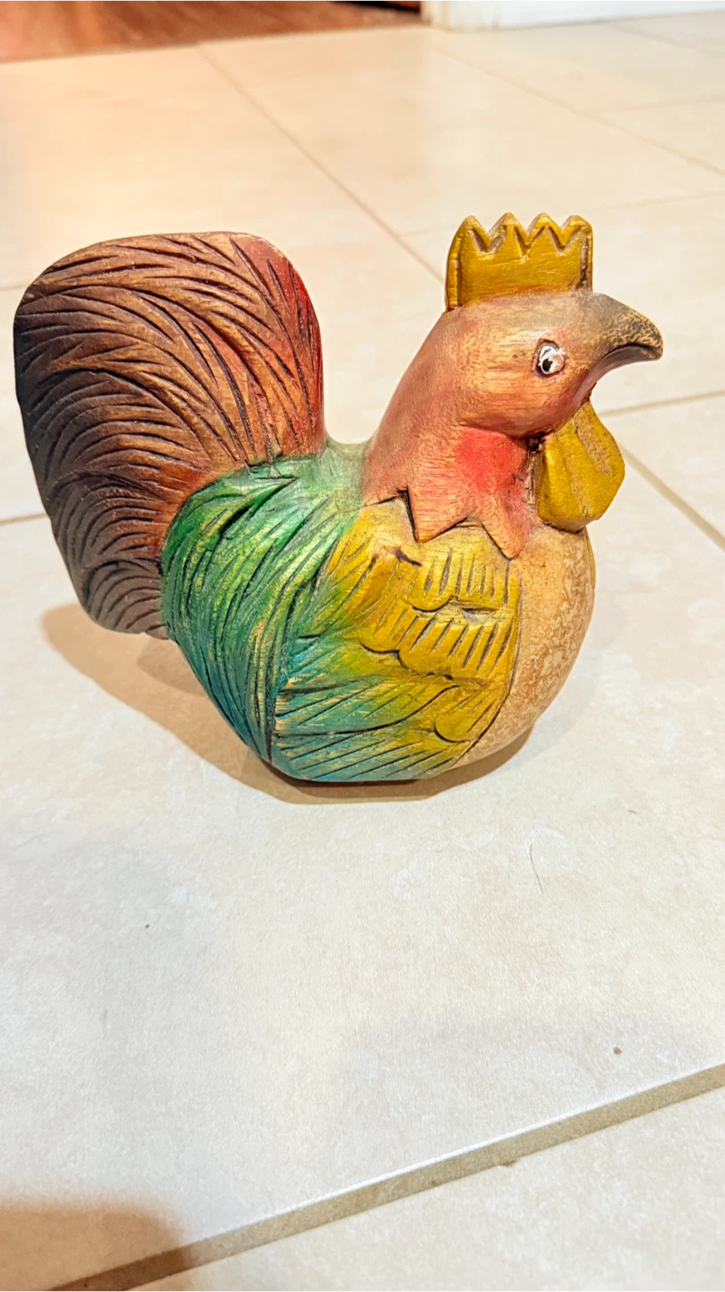 Wooden Duck Trinket Box and Hen