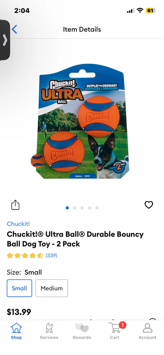 Brand New Chuckit Ultra Small Dog Balls - photo 2