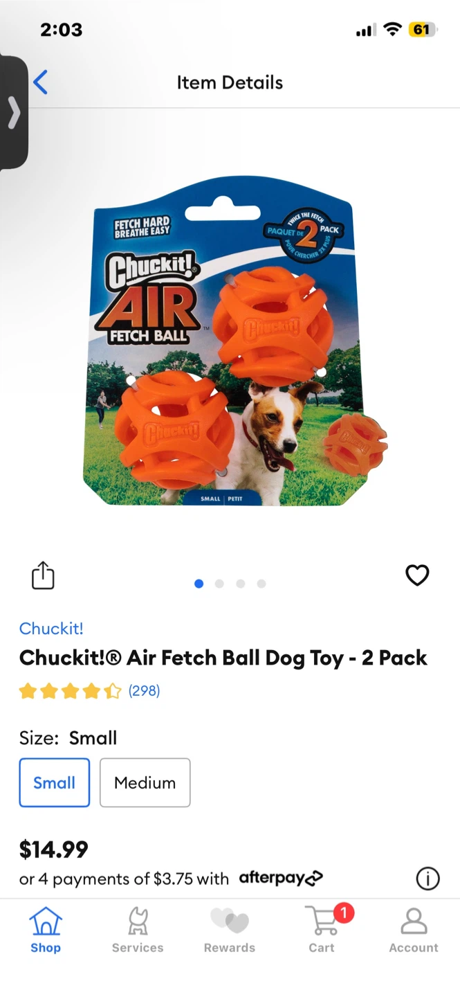 Brand New Small Chuckit Air Dog Balls - photo 2
