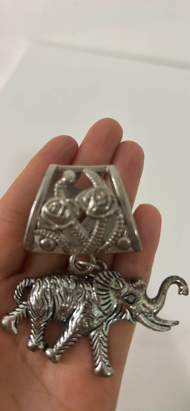 Silver-tone Elephant Pendant - photo 3