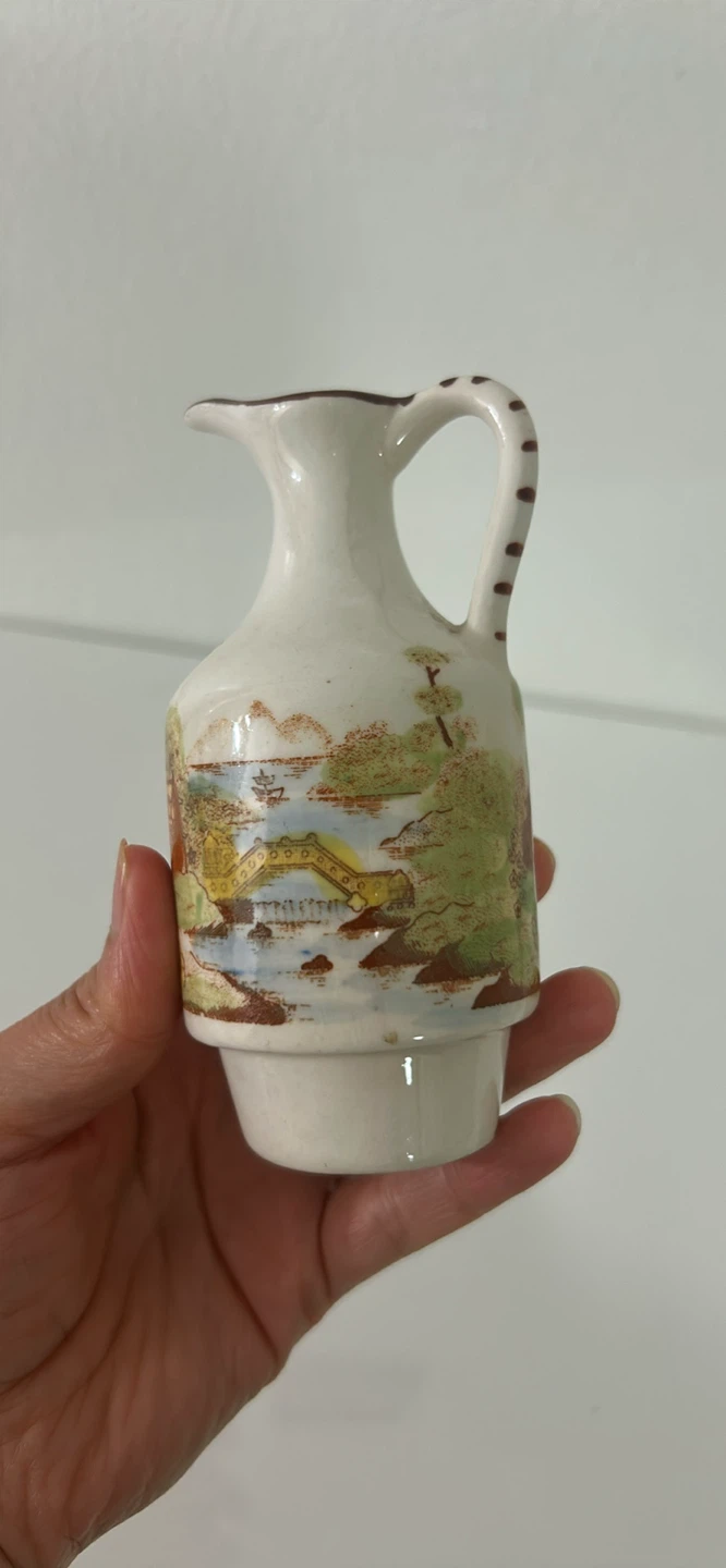 Decorative Ceramic Pitcher with Landscape Scene - photo 2