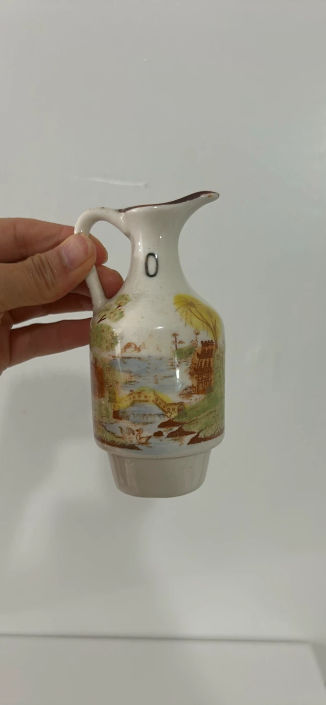 Decorative Ceramic Pitcher with Landscape Scene - photo 3