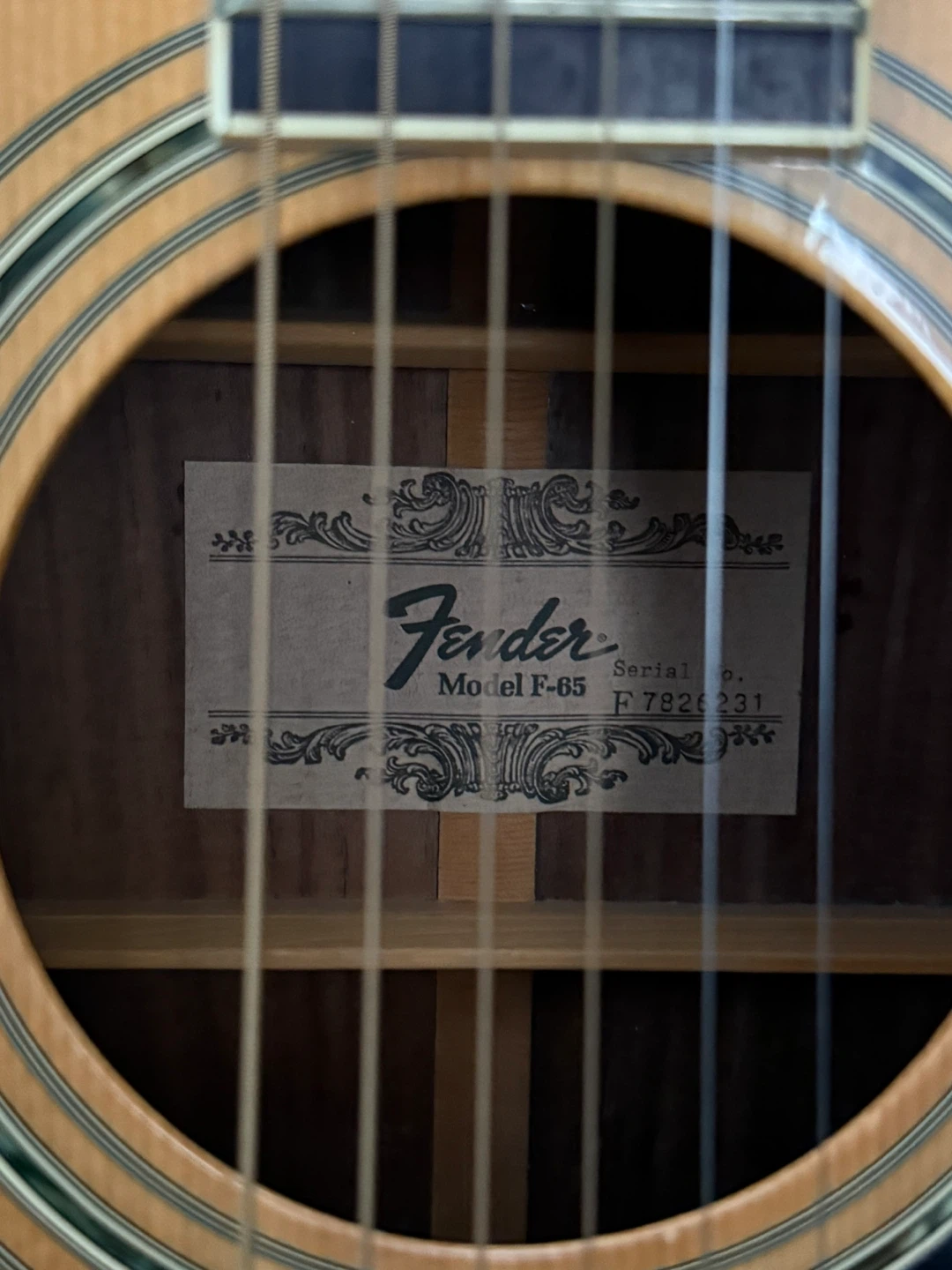 Fender Acoustic Guitar Model F-65 - photo 3