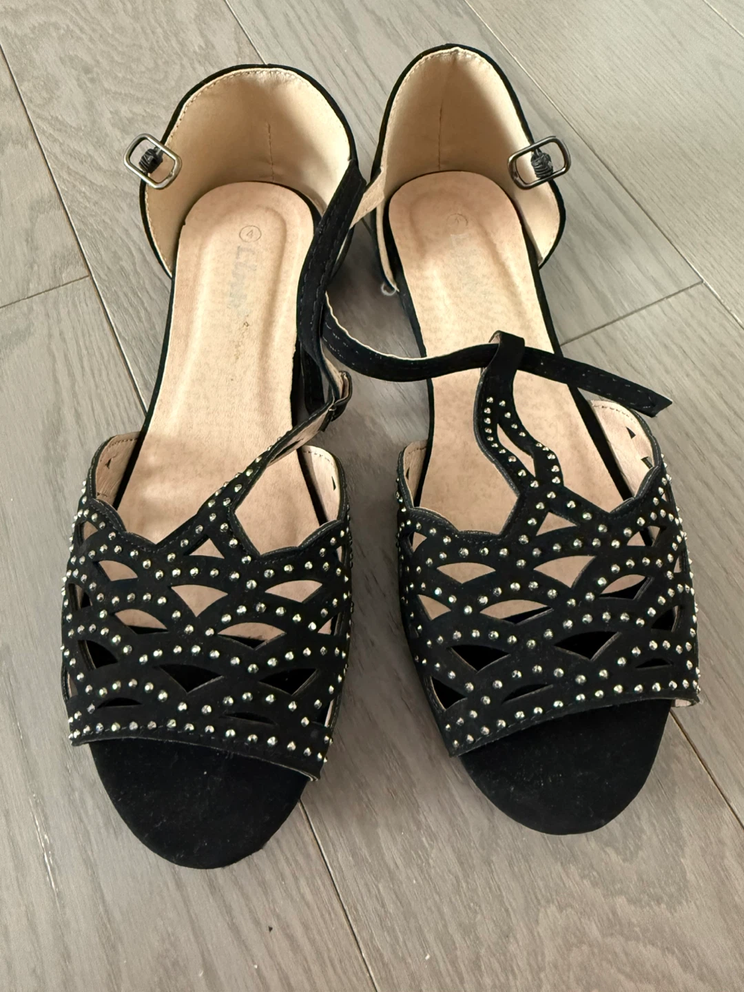 Black Studded Sandals (23 CM)