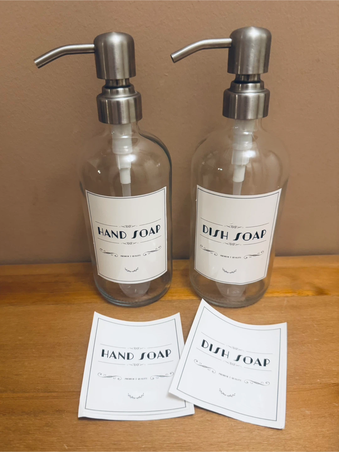2 pack glass soap dispensers