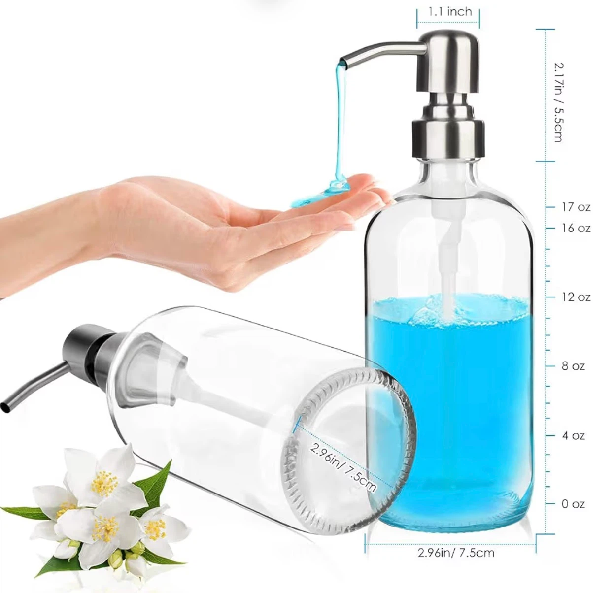 2 pack glass soap dispensers - photo 2
