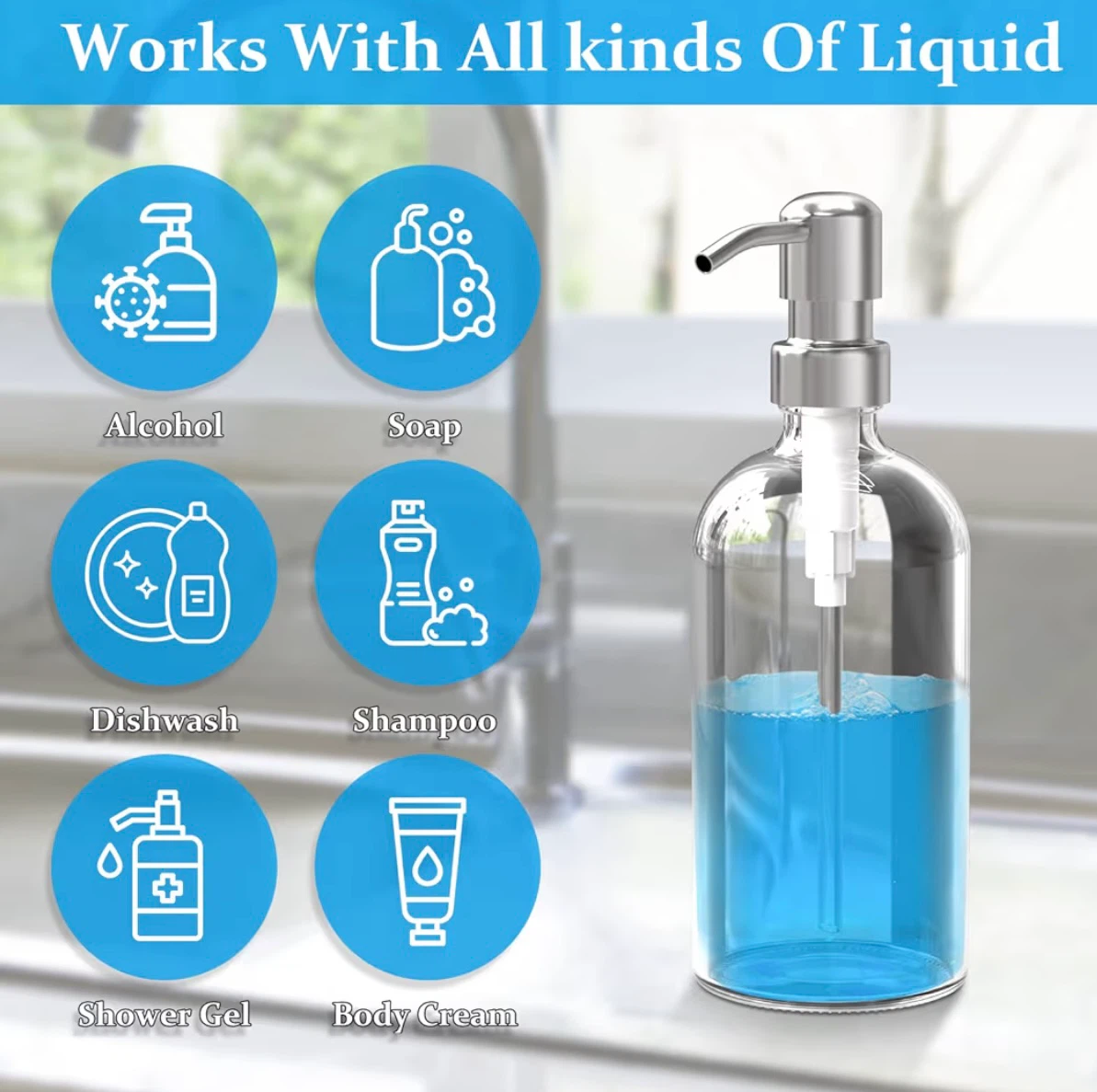 2 pack glass soap dispensers - photo 4