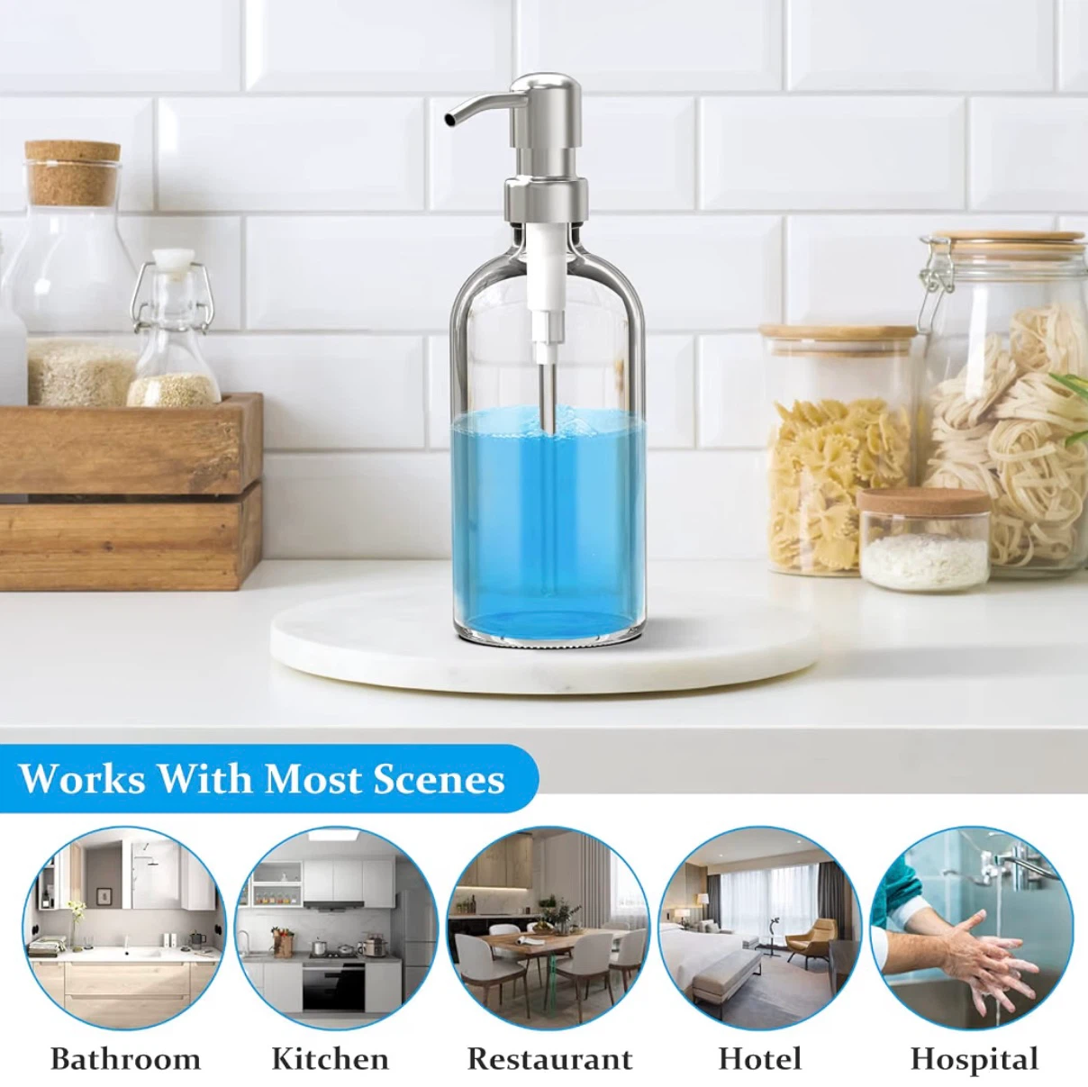 2 pack glass soap dispensers - photo 5