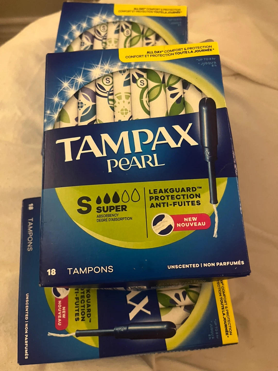 Tampax Pearl Super Absorbency Tampons (18 count)