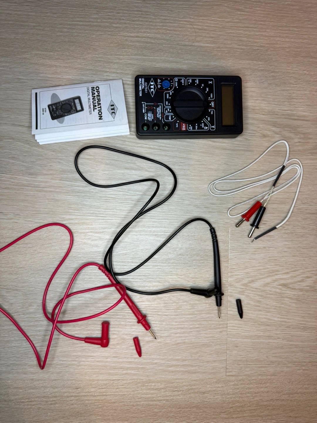 Temperature probe and Multitester test lead