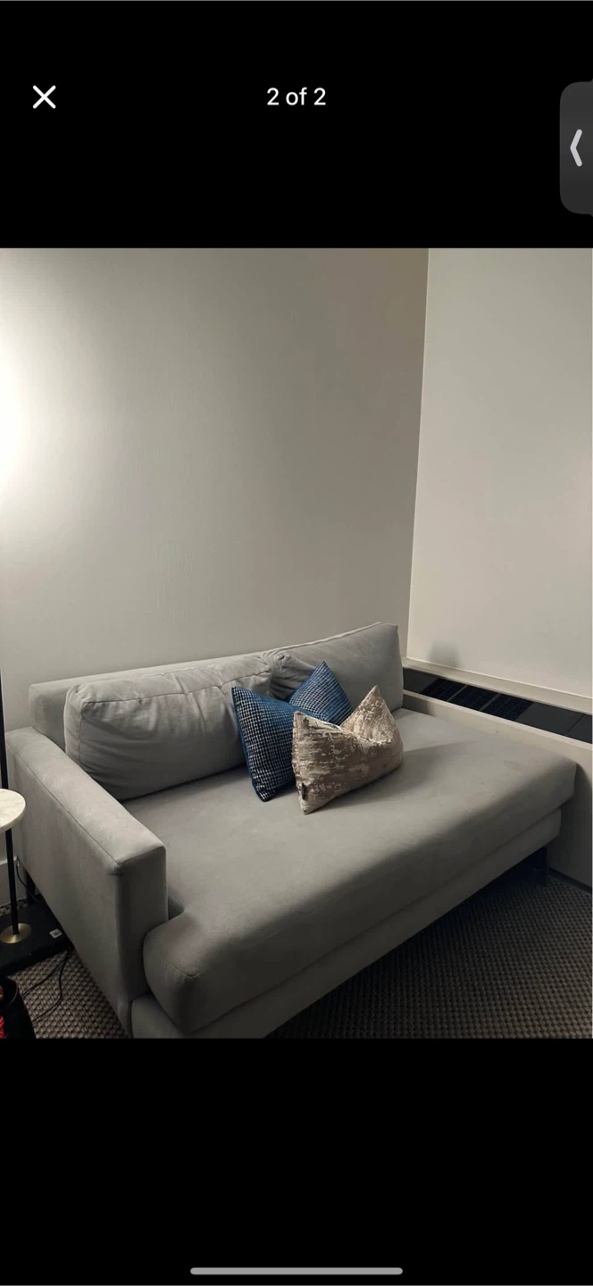West Elm right arm couch. No left arm