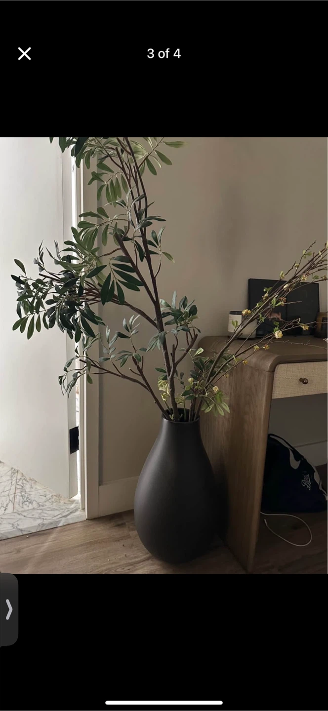West Elm Large Matte Black Vase