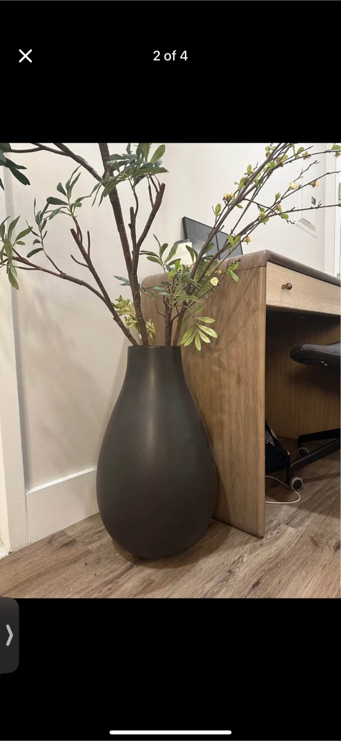 West Elm Large Matte Black Vase - photo 2