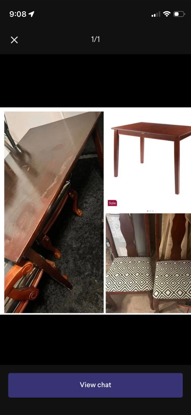 Wooden Dining Table and Chairs