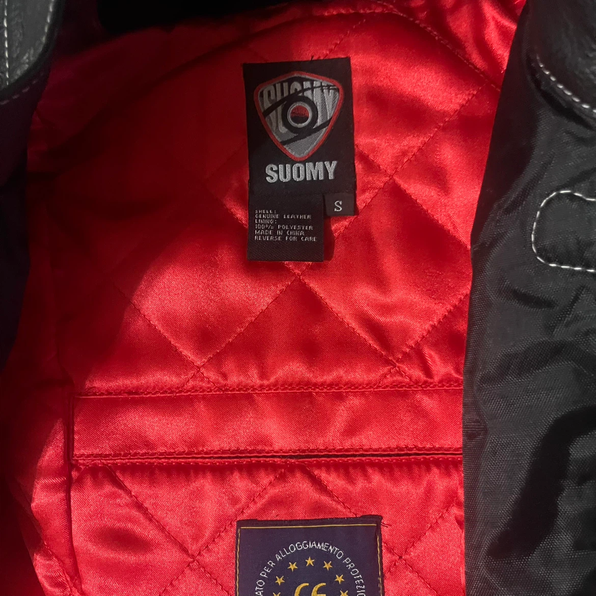 Suomy Black Leather Motorcycle Jacket - photo 4