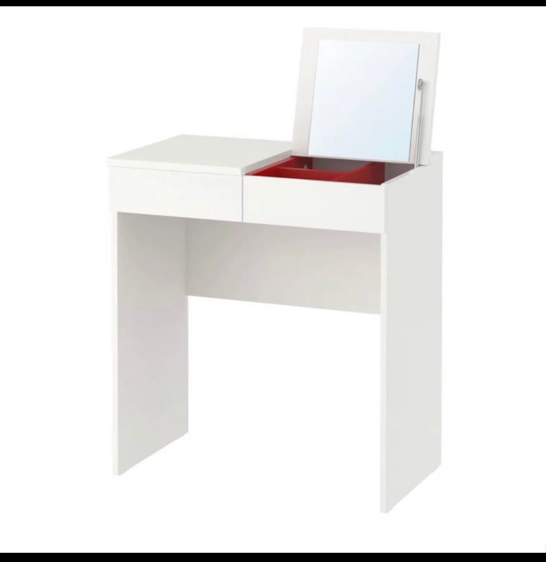 IKEA Brimnes white vanity table with mirror
