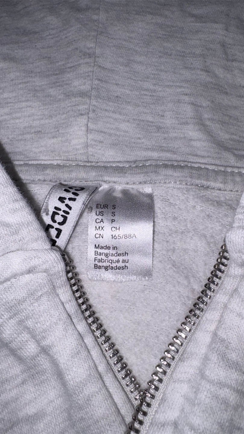H&M Grey Zip-Up Hoodie - Size S - photo 3