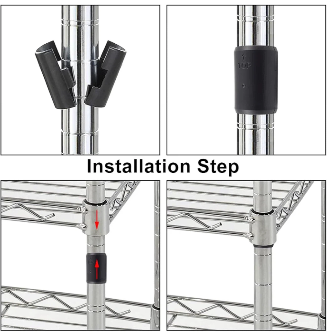 Wire storage unit shelf clips - photo 4