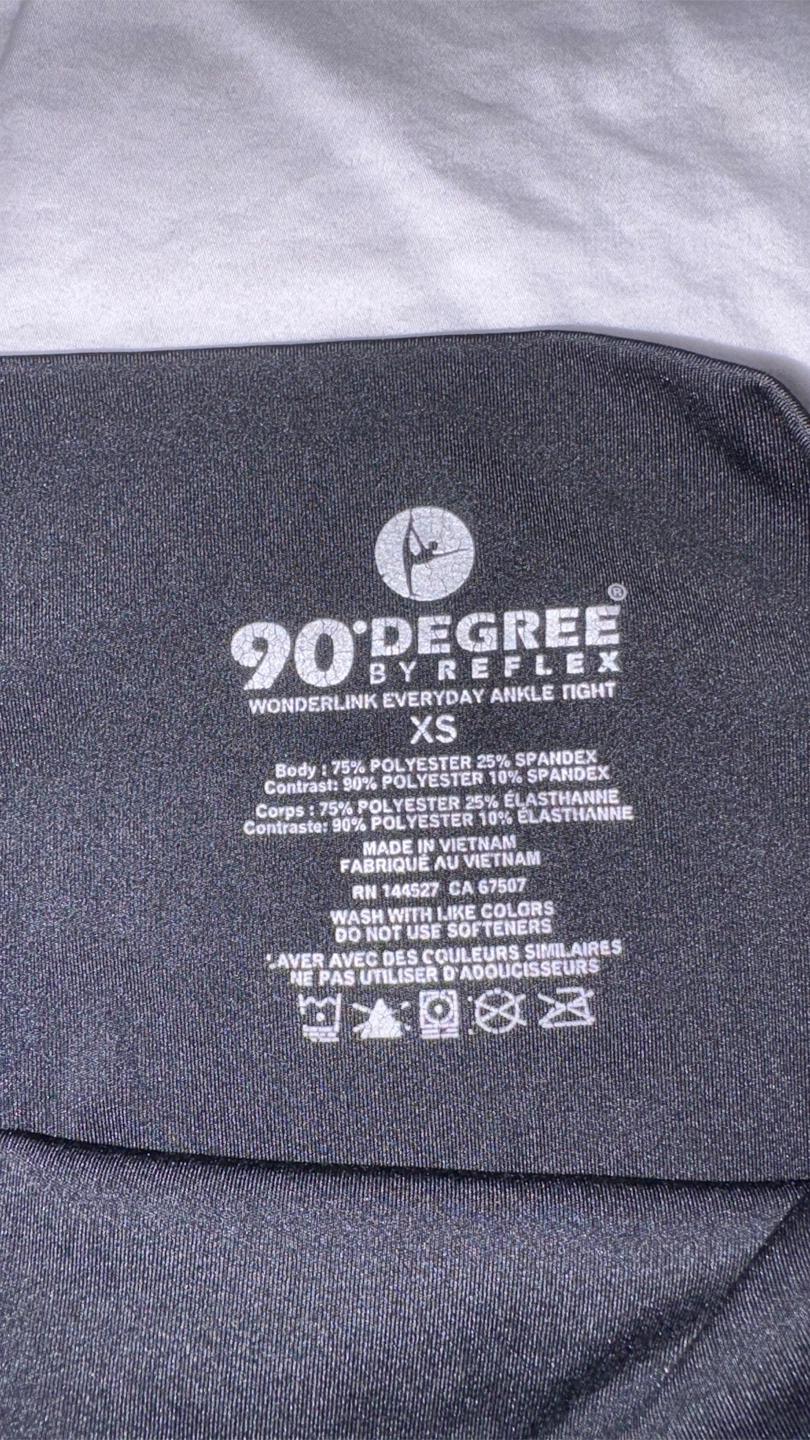 90 Degree by Reflex Black Wonderlink Leggings Size XS - photo 3