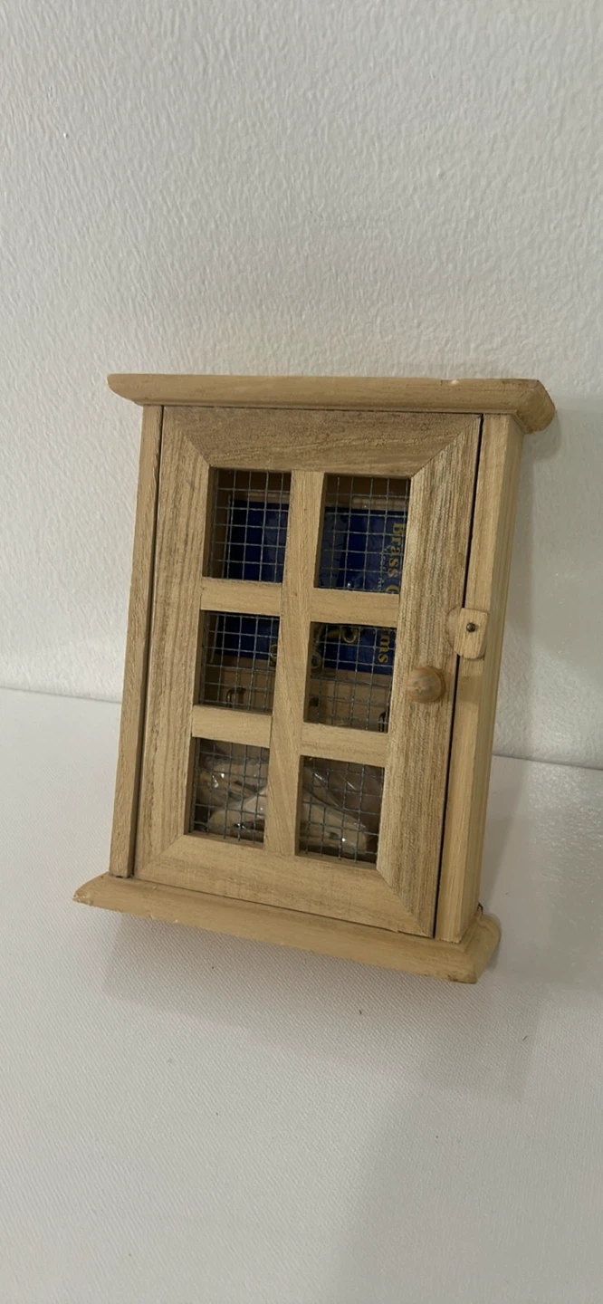 Wooden Key Holder Cabinet with Window - photo 2