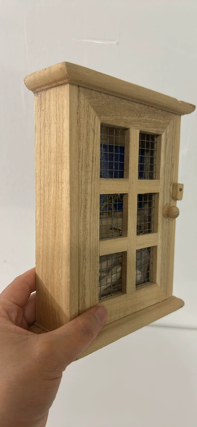 Wooden Key Holder Cabinet with Window - photo 3