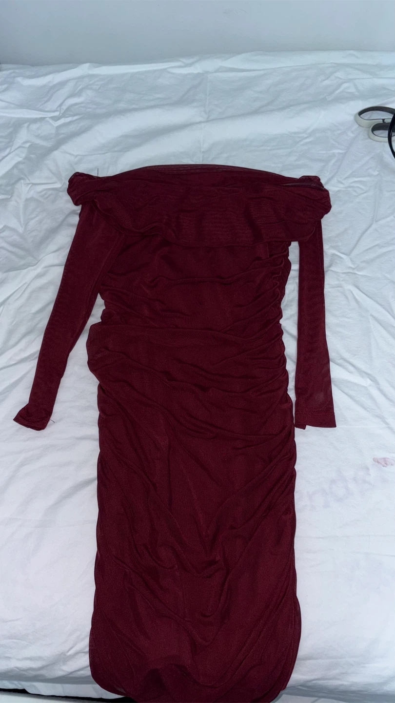 Ruched Off-the-Shoulder Dress - photo 2