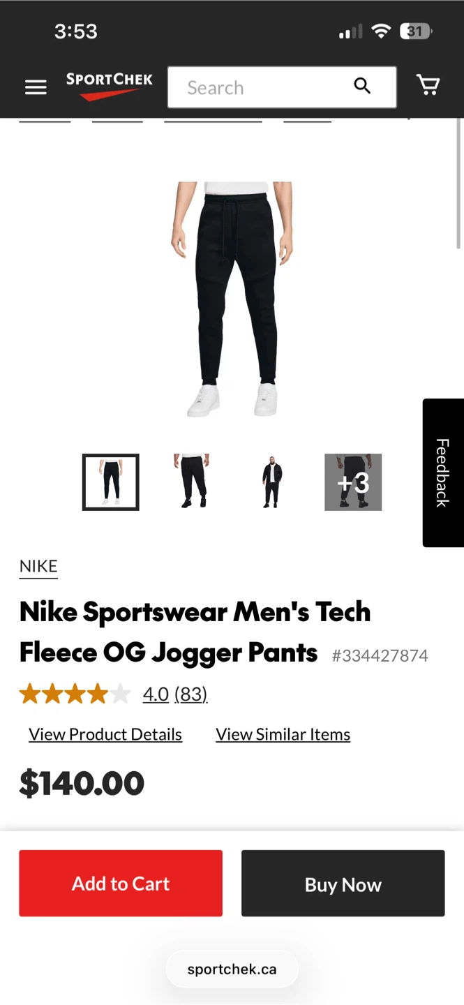 Nike Sportswear Men's Tech Fleece OG Jogger Pants