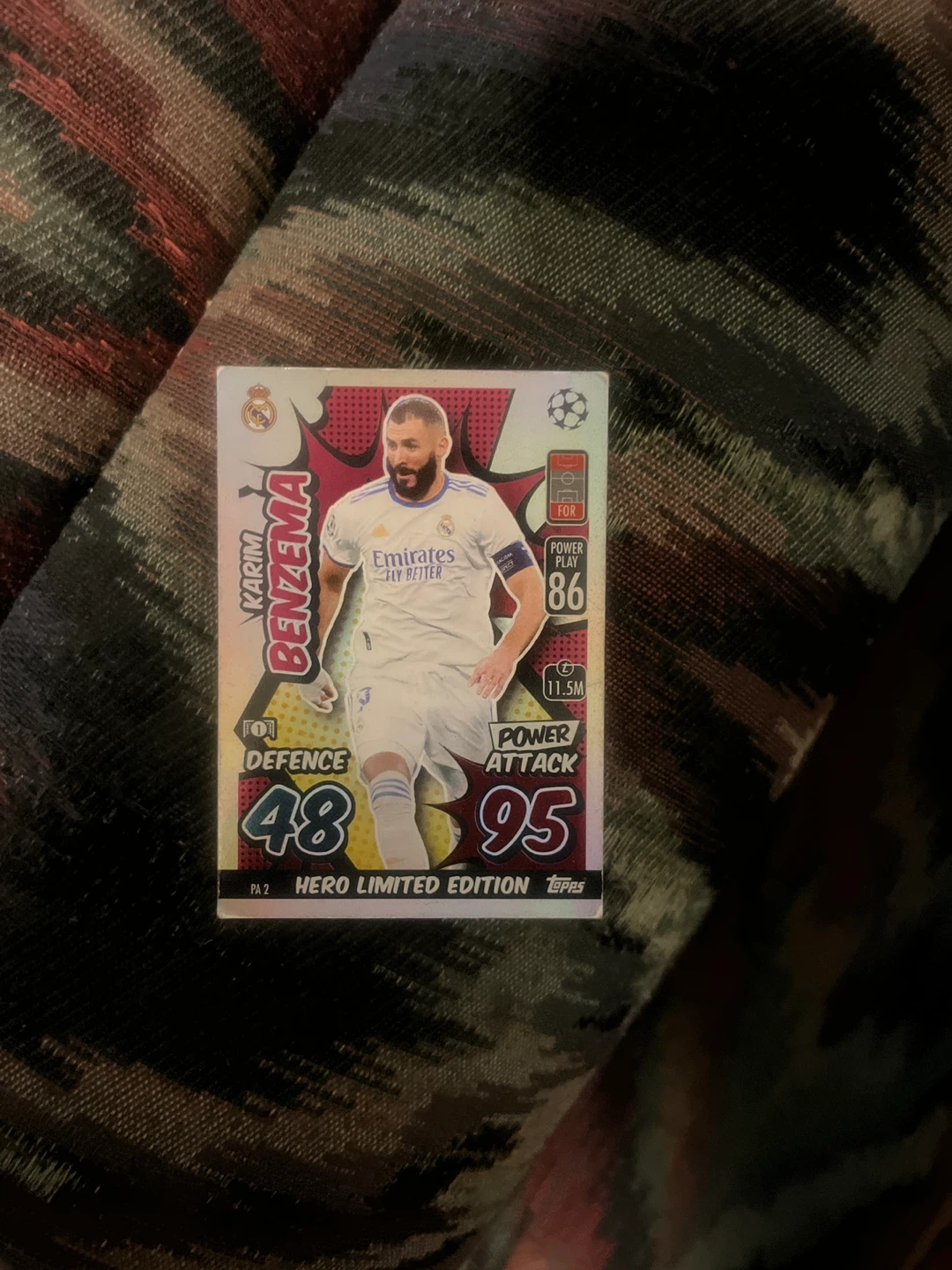 Karim Benzema Hero Limited Edition Football Card