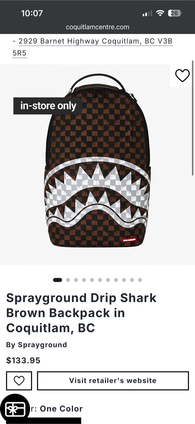 Sprayground Drip Shark Brown Backpack