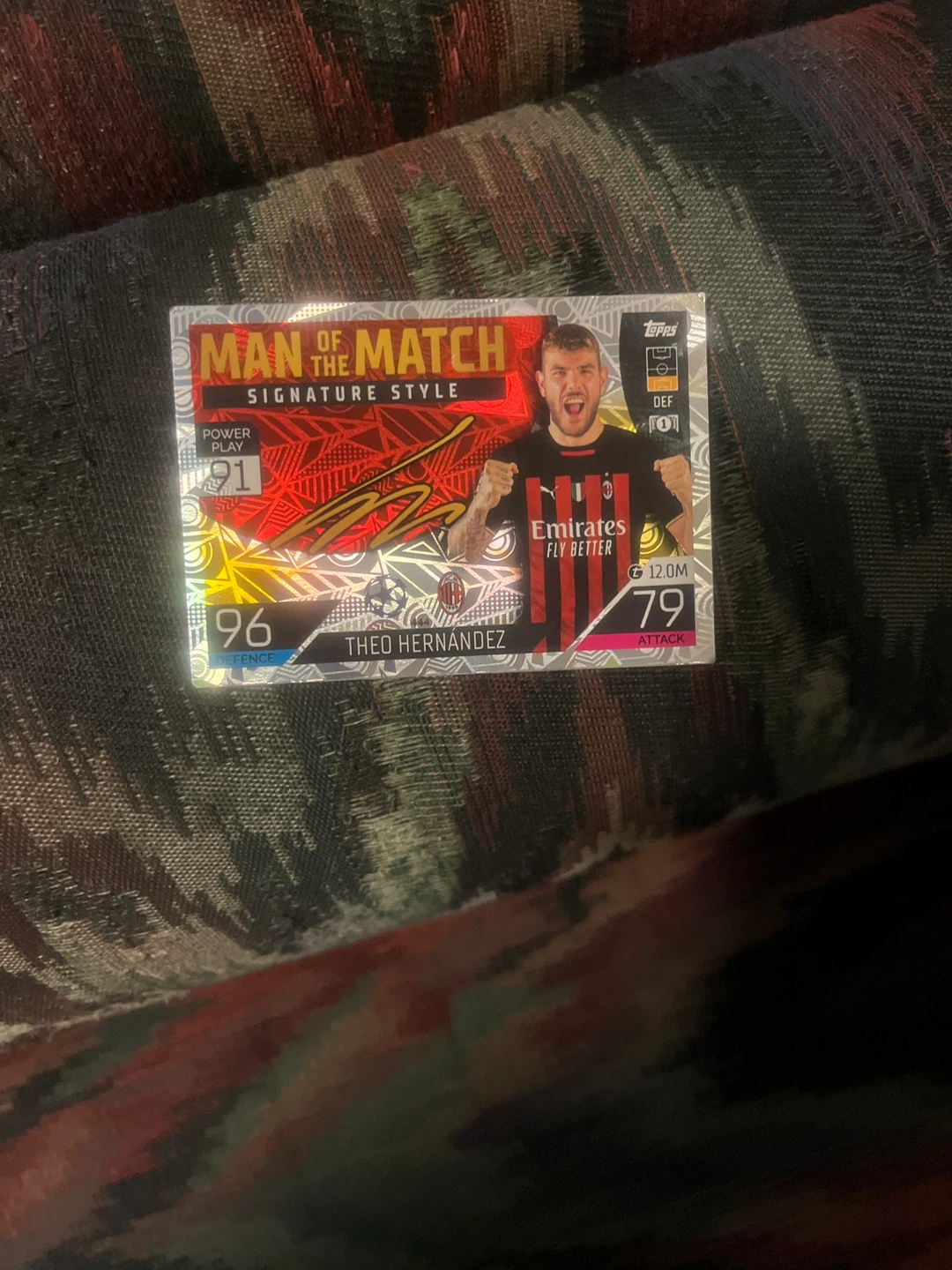 Topps Theo Hernandez Signature Style Trading Card