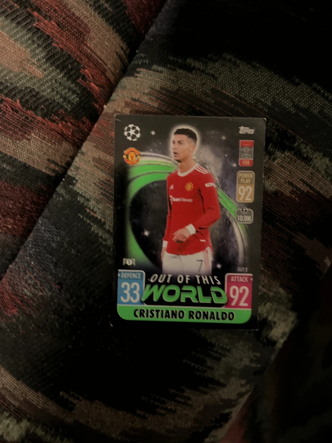 Topps 2022 Cristiano Ronaldo Out of This World Football Card