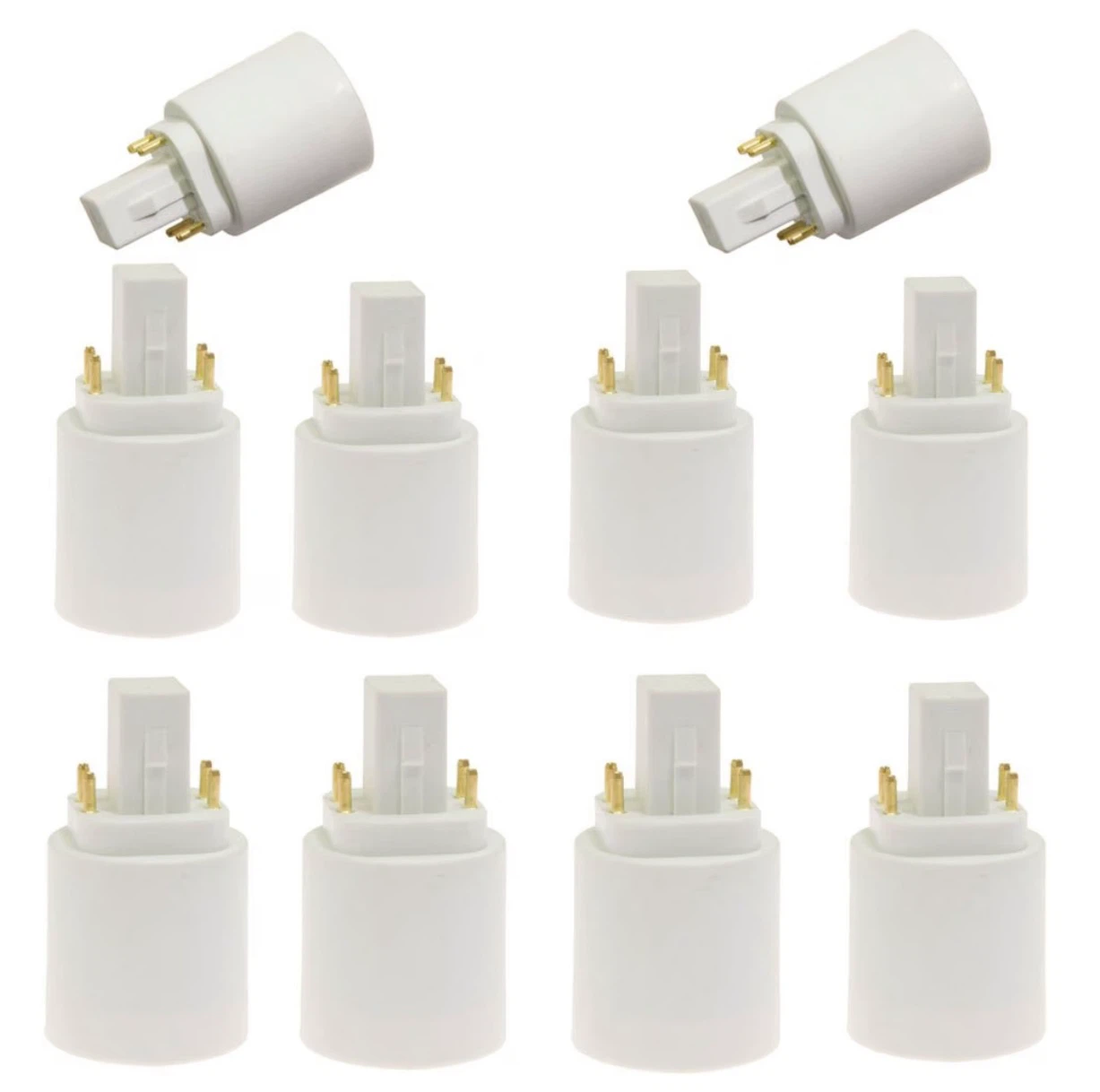 4 pin G24 To E27 LED bulb adapter - 10 pack