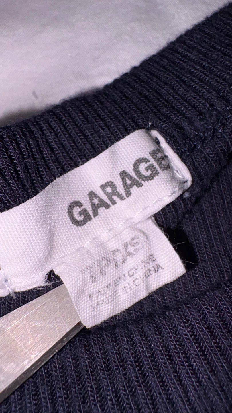 Garage Navy Blue Ribbed T-Shirt - photo 3