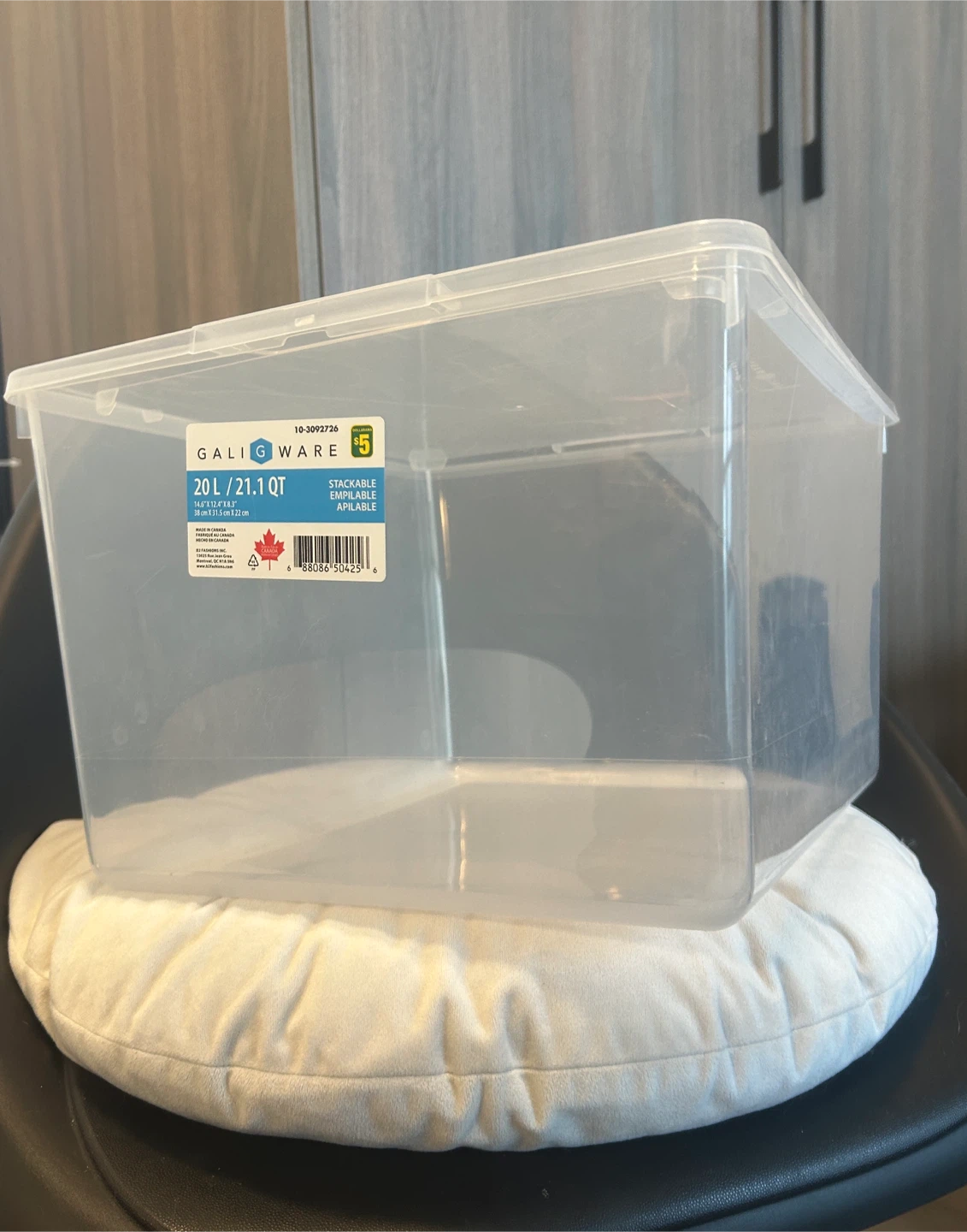 20L/21.1 QT Clear Storage Bin