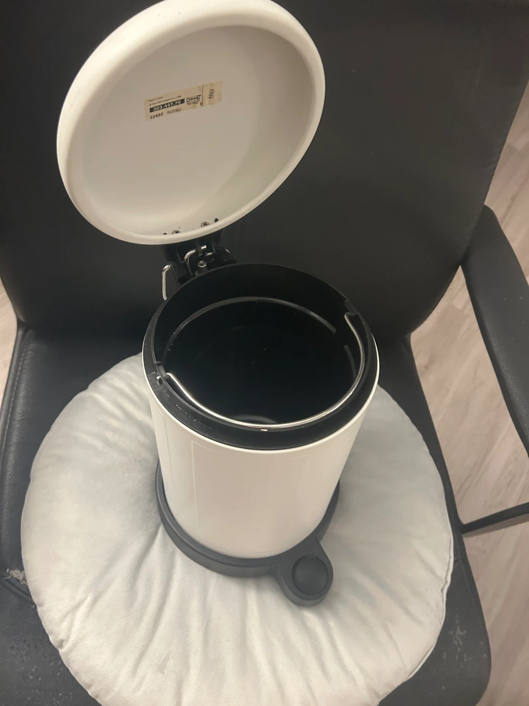 IKEA White Step Trash Can