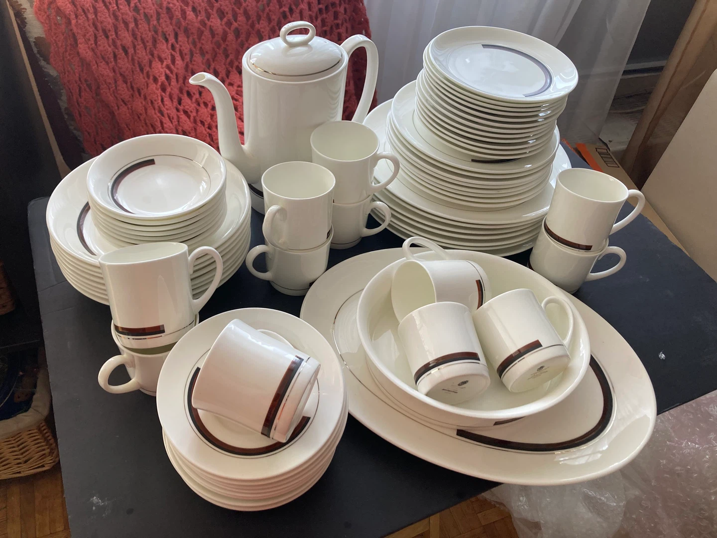 Vintage Wedgwood prelude Set with Brown Accents