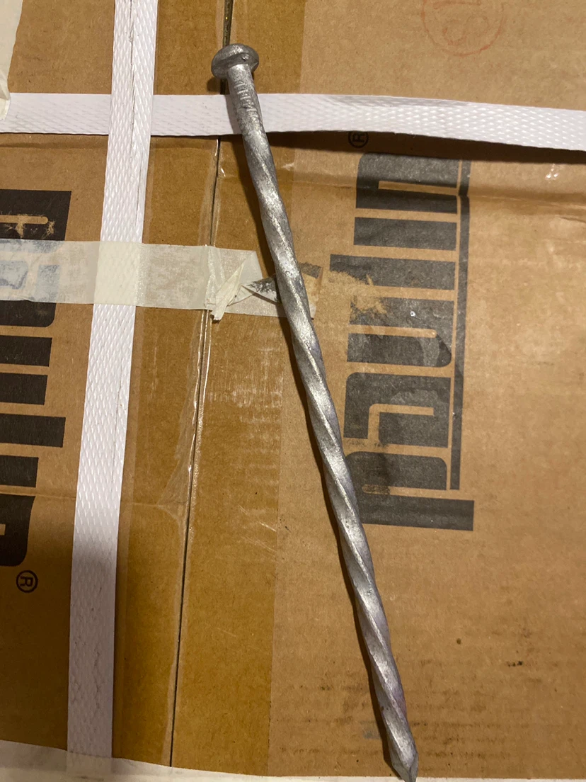 25Lbs box of 8” galvanized spiral framing nails - photo 3