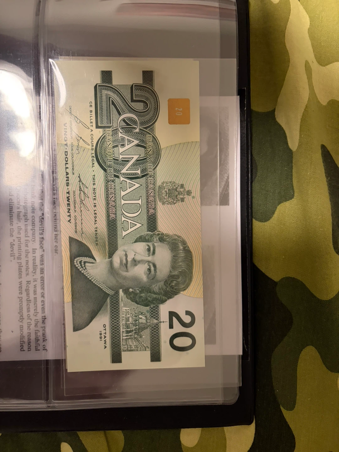 Canadian $20 Bank Note