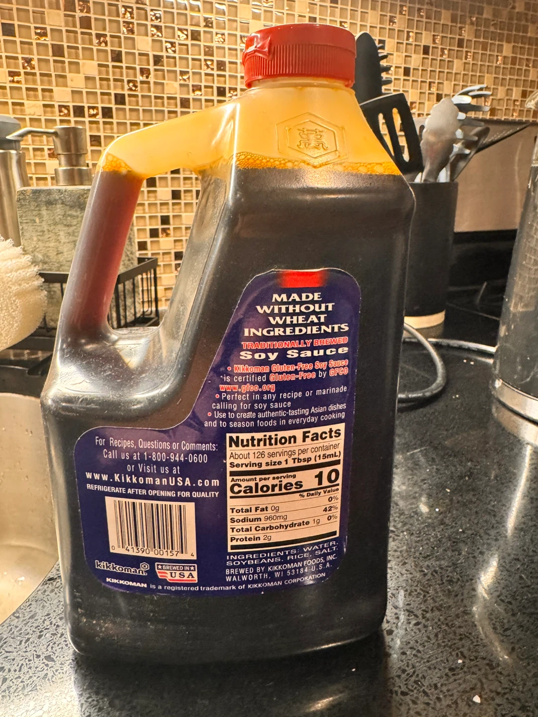Kikkoman All-Purpose Soy Sauce, Gluten-Free, 2 qt - photo 3