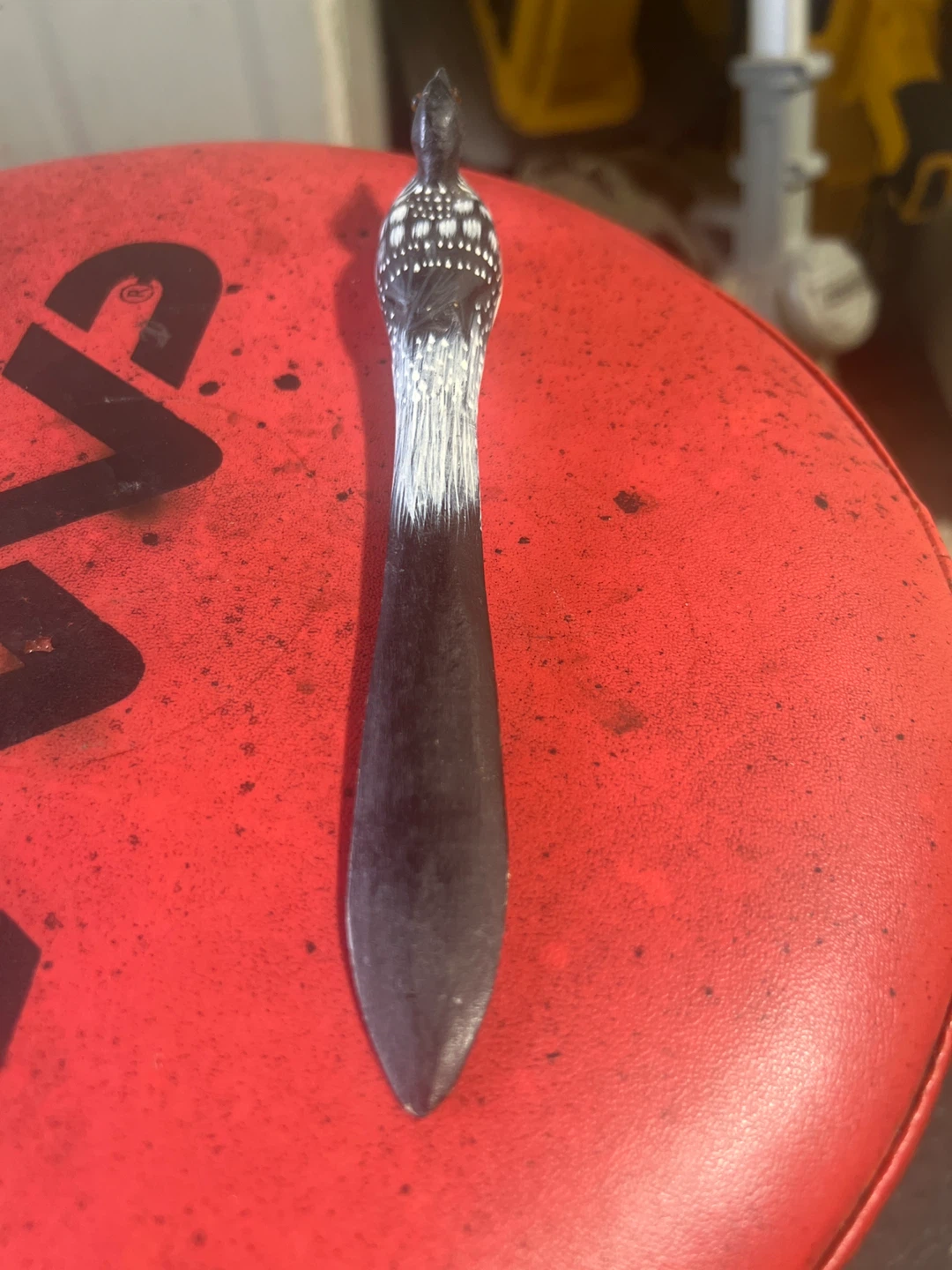 Carved Wooden Loon Figurine letter opener - photo 3